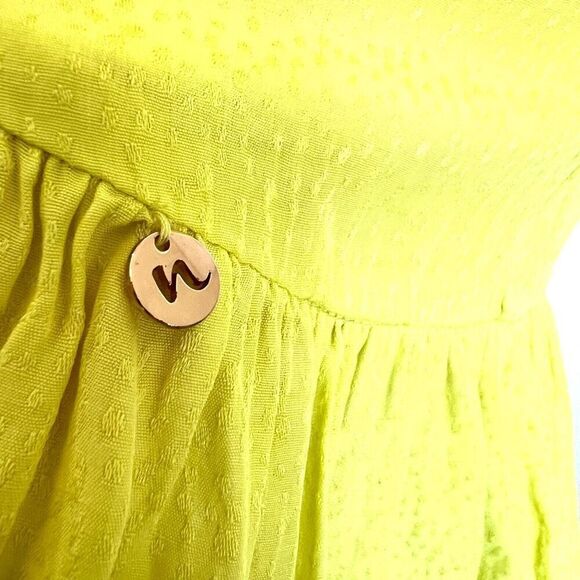 Nissa Ruffled Yellow Asymmetrical Dress – Size 2 Summer Vibes - Picture 11 of 16